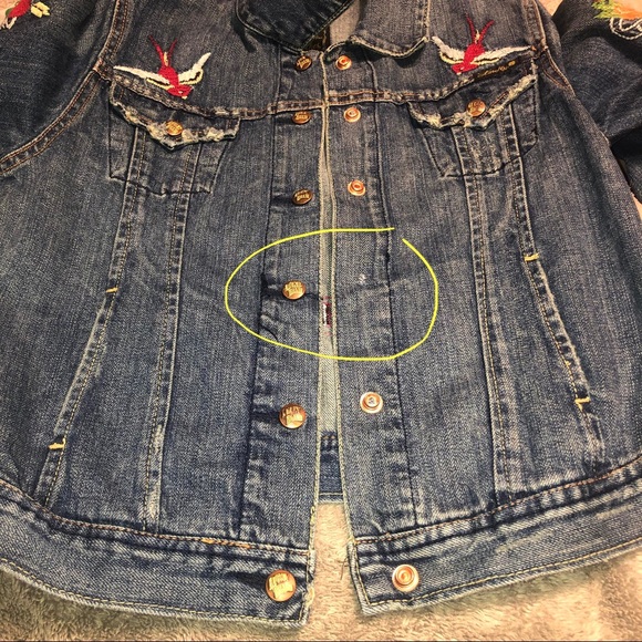 Lucky Brand Denim True Love is Forever Tattoo Jacket Medium - Picture 14 of 16